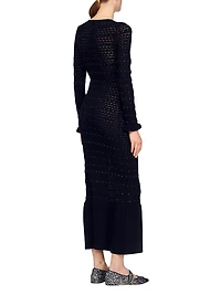 Rhinestone Knit Maxi Dress