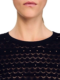 Rhinestone Knit Maxi Dress