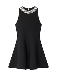 Mini Dress with Pearl Collar