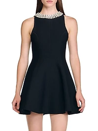 Mini Dress with Pearl Collar