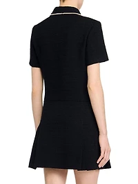 Mini Buttoned Tweed Dress