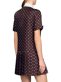 Printed Satin-Effect Mini Dress