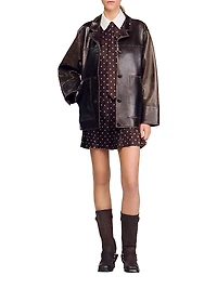 Printed Satin-Effect Mini Dress