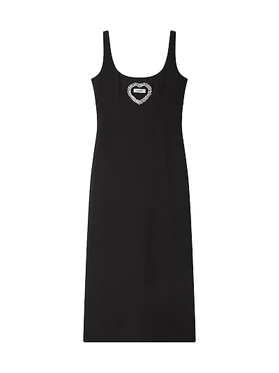 Rhinestone Heart Maxi Dress