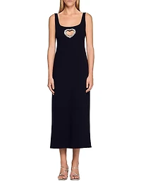 Rhinestone Heart Maxi Dress