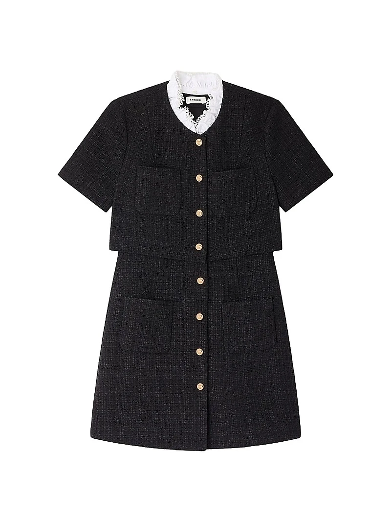 Mini Dress with Detachable Collar