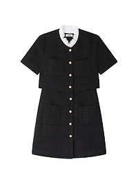 Mini Dress with Detachable Collar