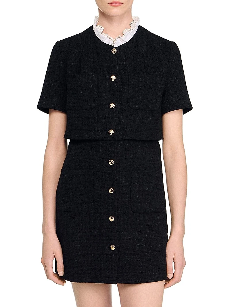 Mini Dress with Detachable Collar