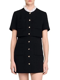 Mini Dress with Detachable Collar