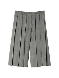 Pleated Long Shorts