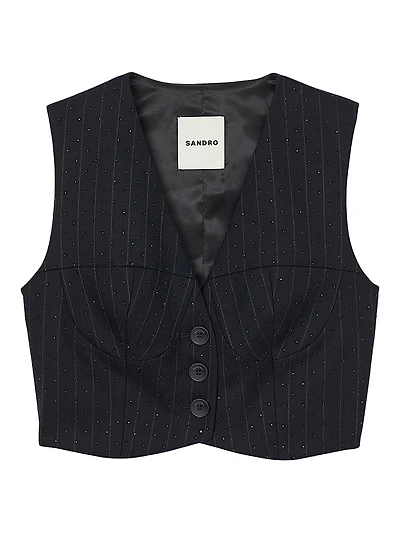 Striped Rhinestone Jacket