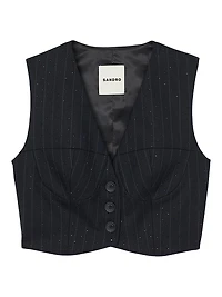 Striped Rhinestone Jacket