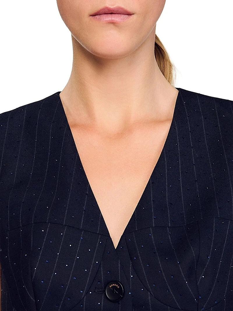 Striped Rhinestone Jacket