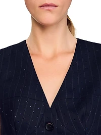 Striped Rhinestone Jacket