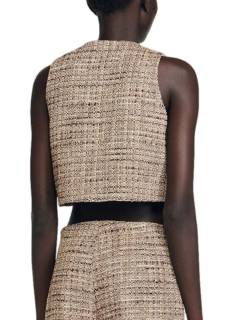Tweed Vest Top