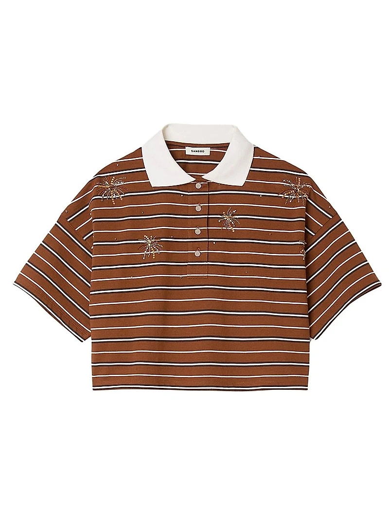 Striped Rhinestone T-Shirt