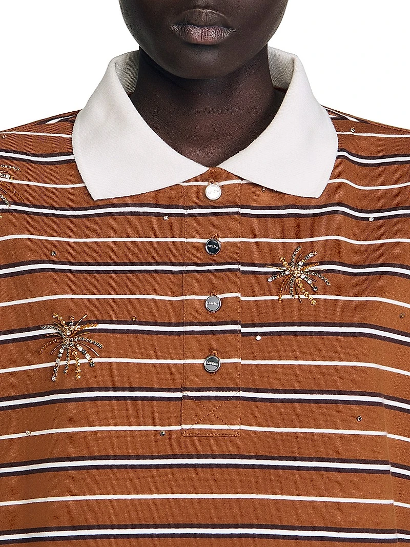 Striped Rhinestone T-Shirt