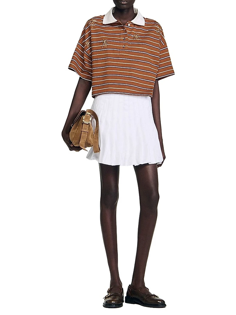 Striped Rhinestone T-Shirt