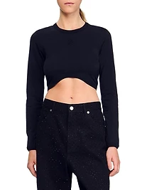 Cropped Embroidered T-Shirt