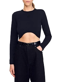 Cropped Embroidered T-Shirt