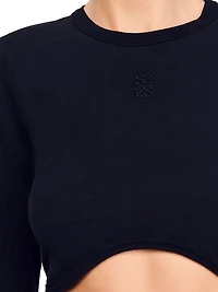 Cropped Embroidered T-Shirt