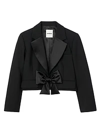 Short Satin Bow Jacket
