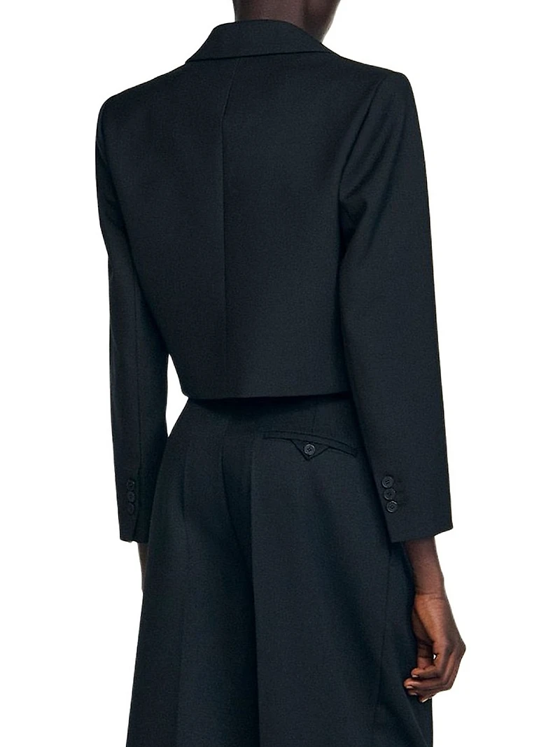 Short Satin Bow Jacket