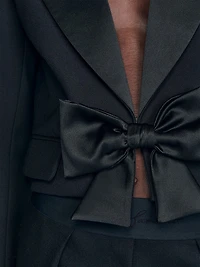 Short Satin Bow Jacket