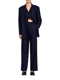 Striped Rhinestone Suit Jacket