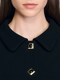 Cropped Jacket with Jewel Buttons