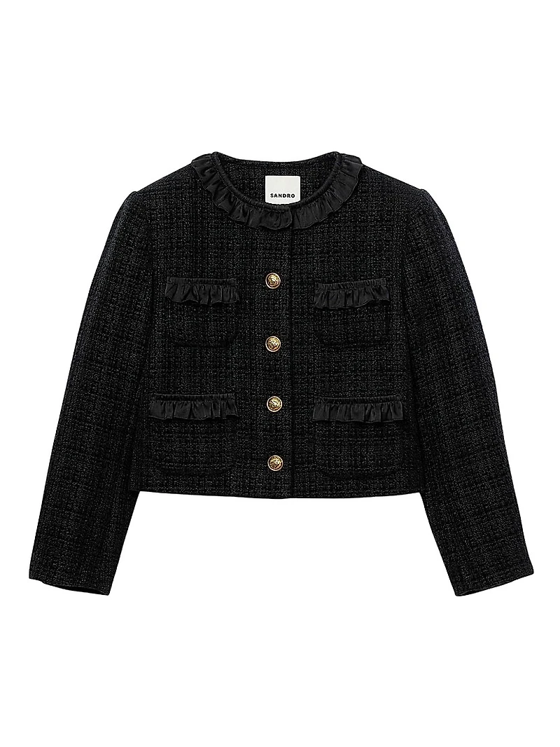 Ruffled Tweed Jacket