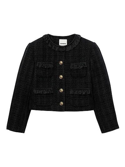 Ruffled Tweed Jacket