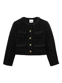 Ruffled Tweed Jacket