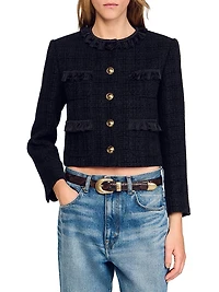 Ruffled Tweed Jacket