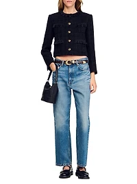 Ruffled Tweed Jacket