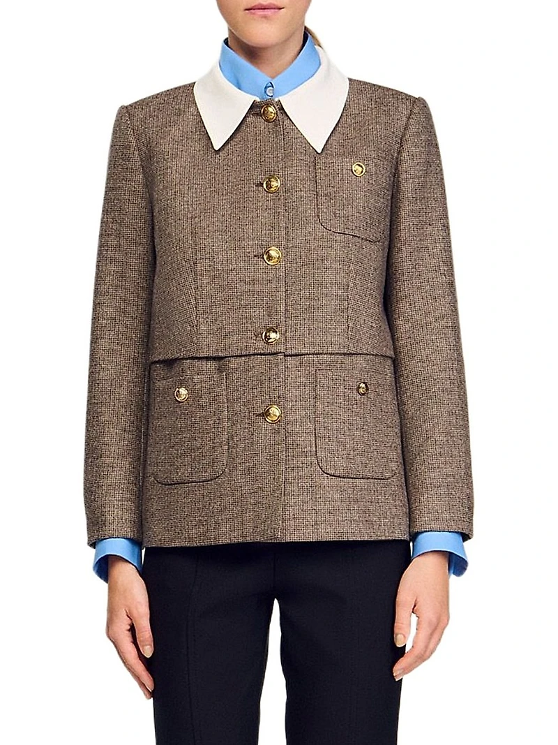 Houndstooth Suit Jacket