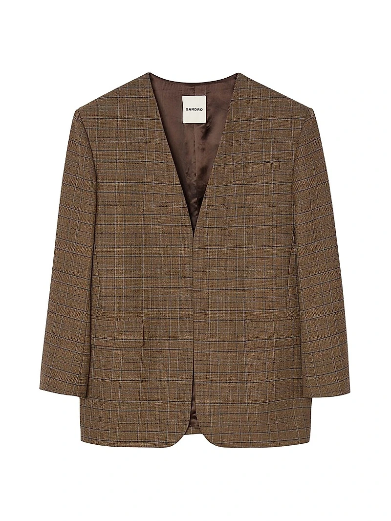 Oversized Checked Jacket