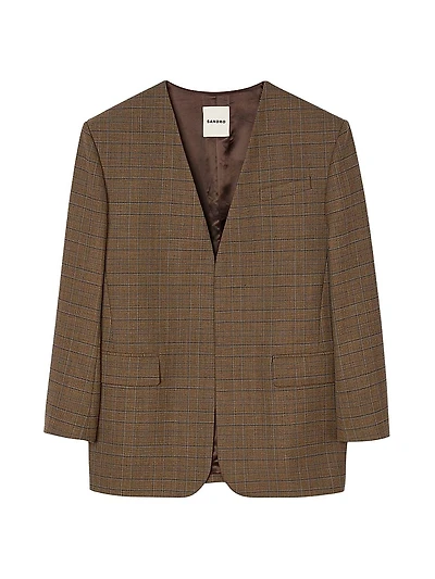 Oversized Checked Jacket