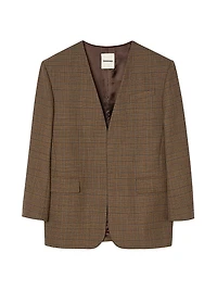 Oversized Checked Jacket