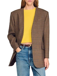 Oversized Checked Jacket