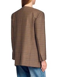 Oversized Checked Jacket