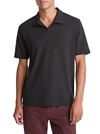 Birdseye Cotton Johnny Collar Shirt