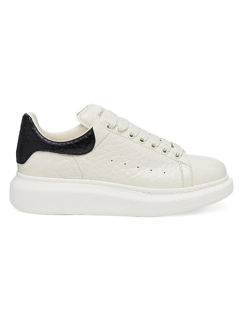 Grainy Leather Oversized Sneakers