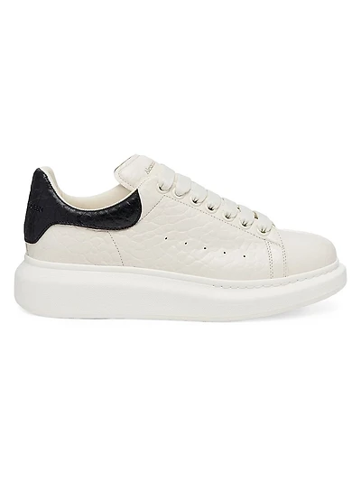 Grainy Leather Oversized Sneakers