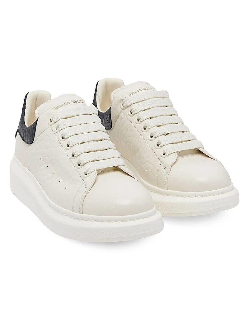 Grainy Leather Oversized Sneakers
