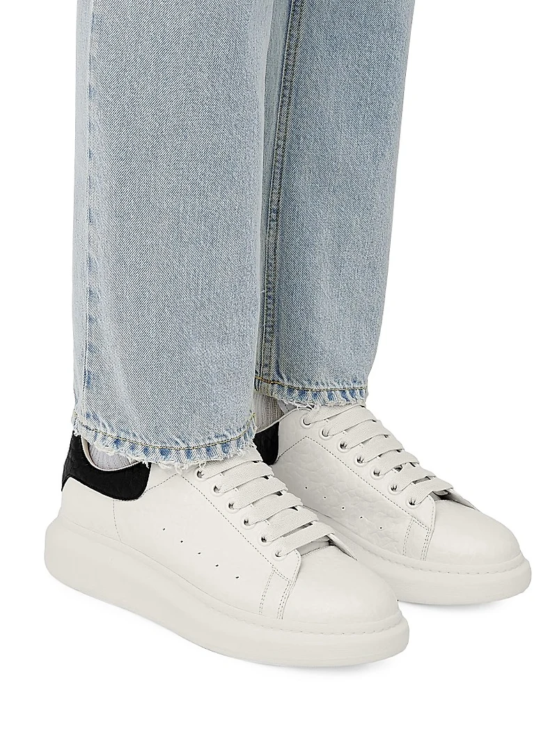 Grainy Leather Oversized Sneakers