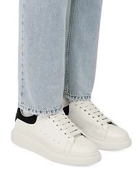 Grainy Leather Oversized Sneakers