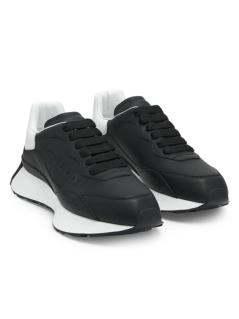 Sprint Runner Leather Low-Top Sneakers