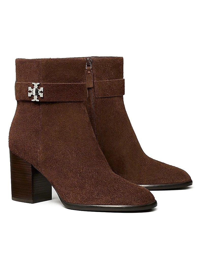 Turnlock 75MM Suede Ankle Boots