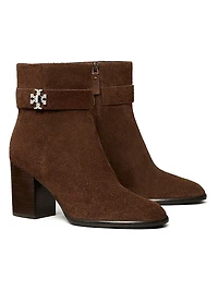 Turnlock 75MM Suede Ankle Boots